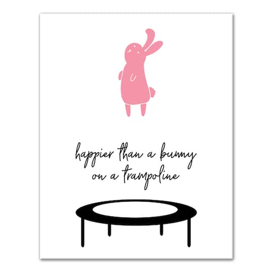 Trampoline Bunny Canvas Wall Art